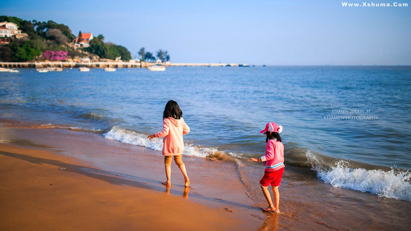 精选海边美女高清电脑桌面壁纸