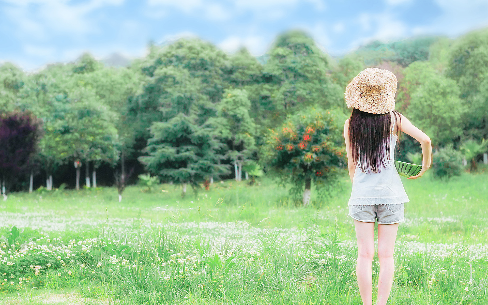 小清新少女夏日感写真图片