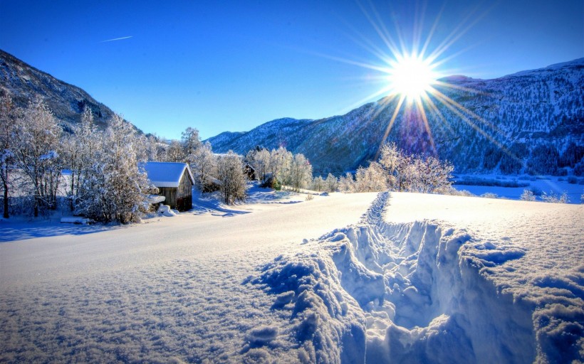 冬季唯美雪景电脑风景壁纸图片