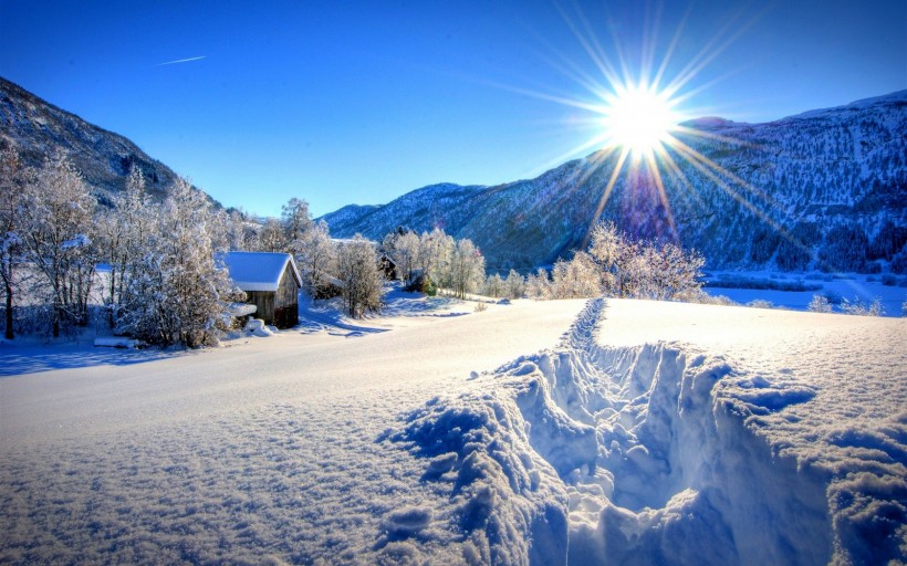 冬季唯美雪景电脑风景壁纸图片