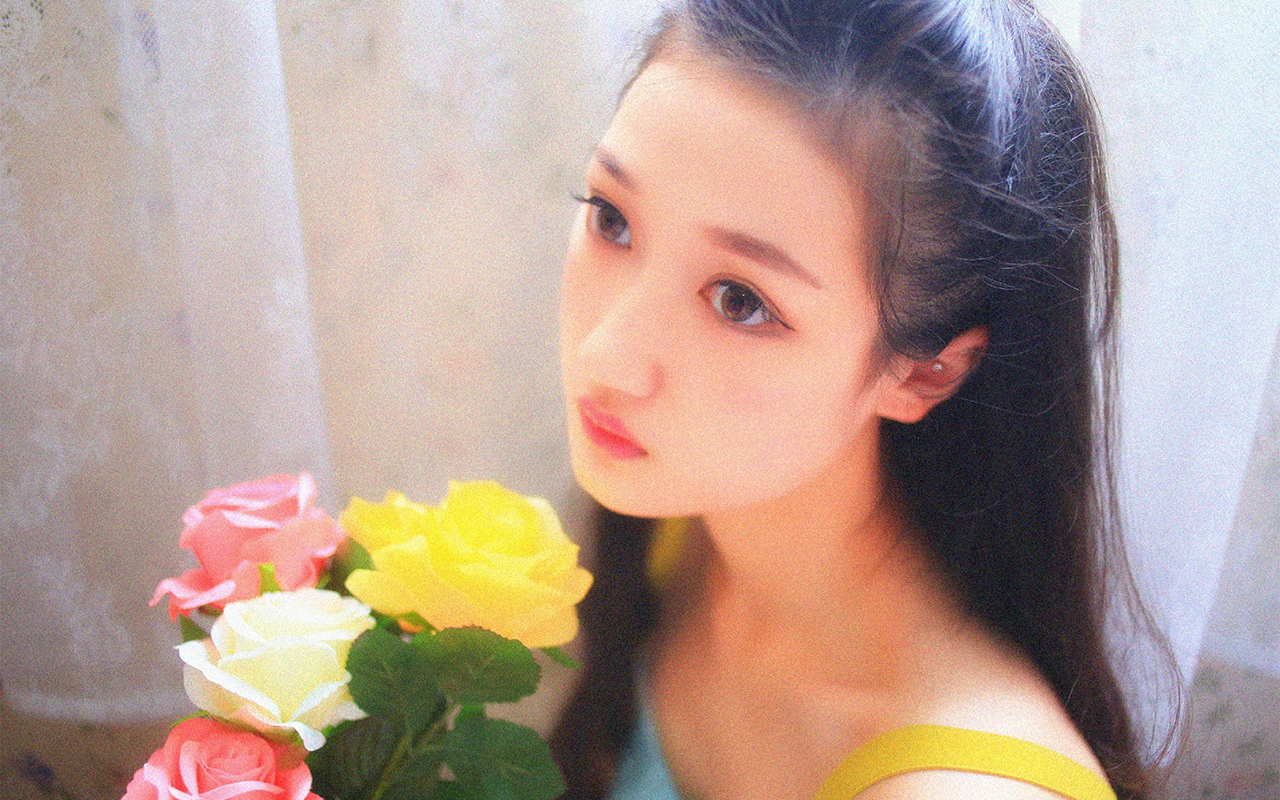 日系少女复古写真电脑桌面壁纸图片
