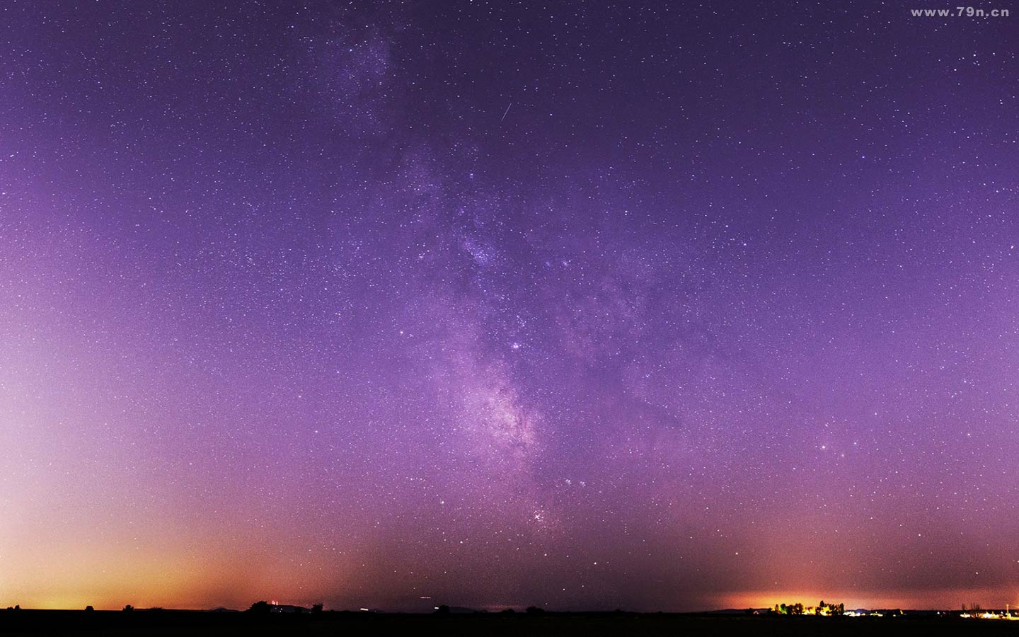 星光闪闪的夜空高清桌面壁纸图片
