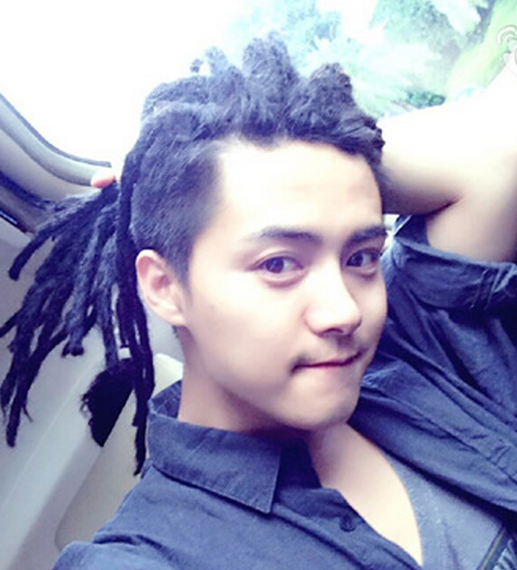 帅气男生中长发烫发发型图片精选