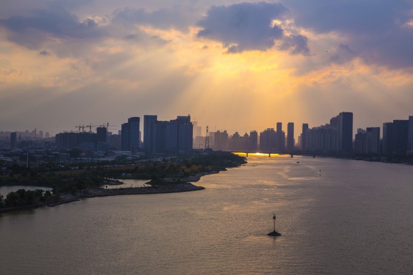 城市唯美的日落图片高清合辑