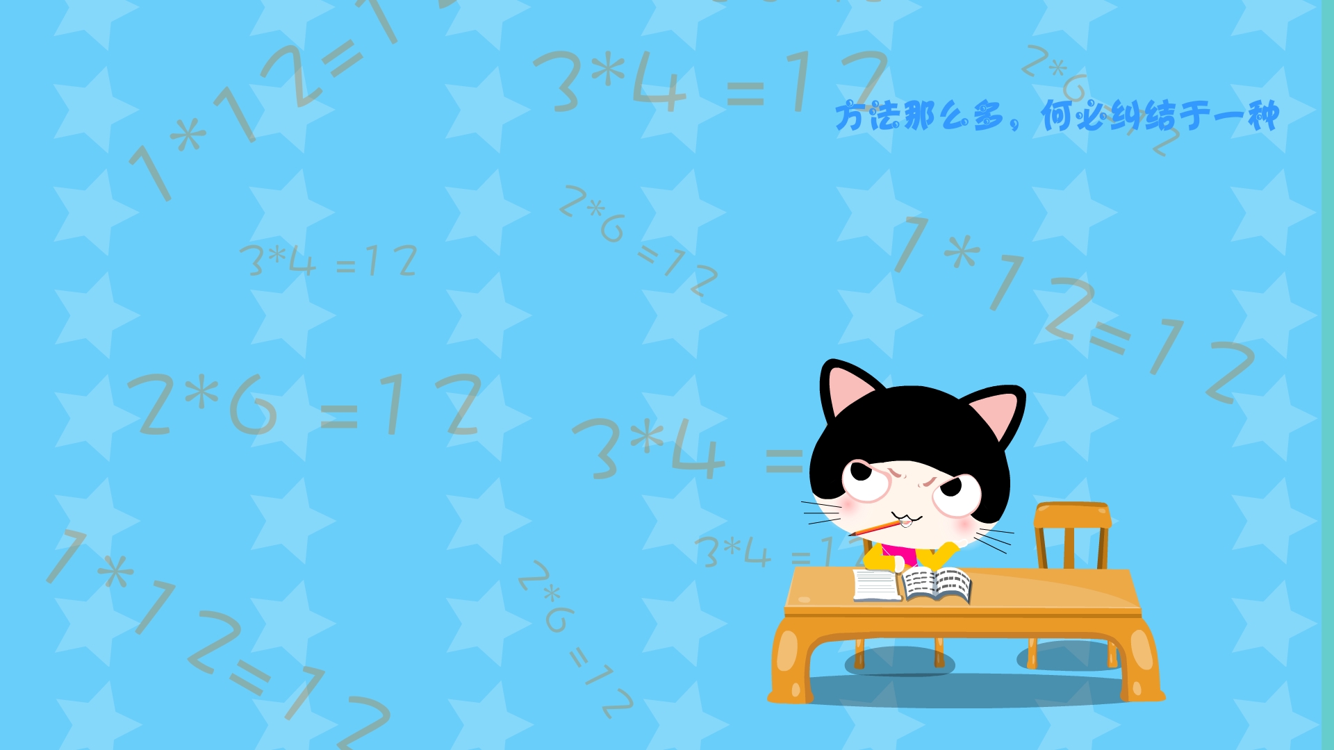 卡通小猫壁纸励志文字高清大图