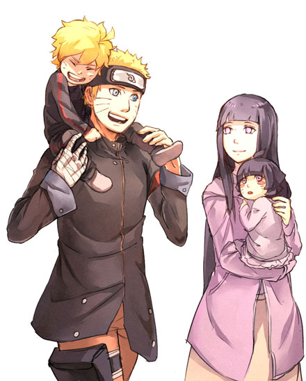 火影忍者鸣人一家图片大全