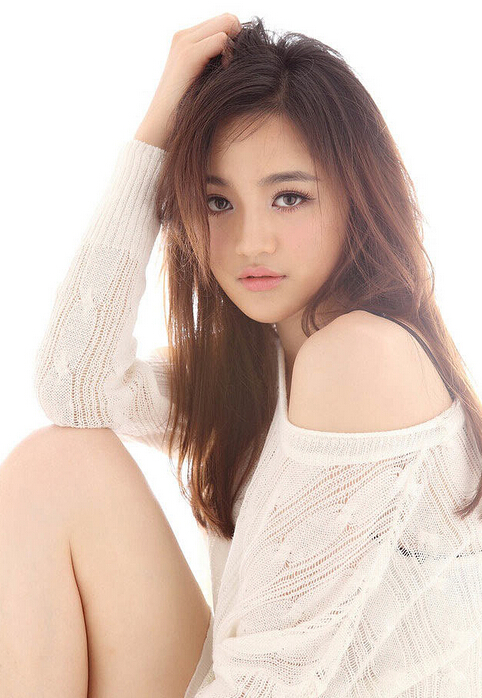 淑女风韩式中长发直发发型图片