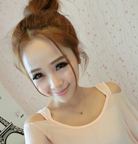 韩式甜美丸子头发型图片合辑