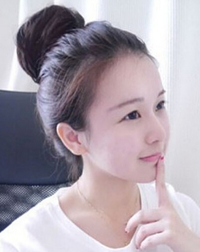韩式甜美丸子头发型图片合辑