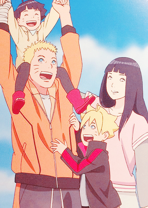 火影忍者鸣人一家图片大全