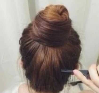 无刘海丸子头简单扎法图解可爱