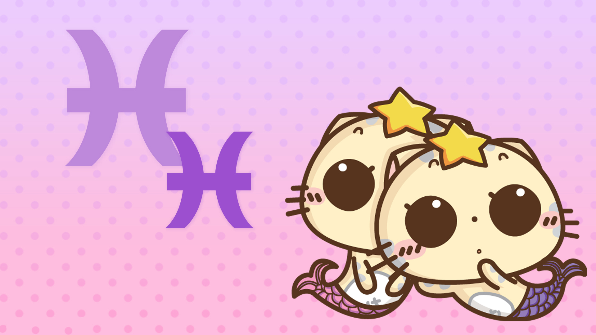 十二星座之双鱼座卡通图合辑