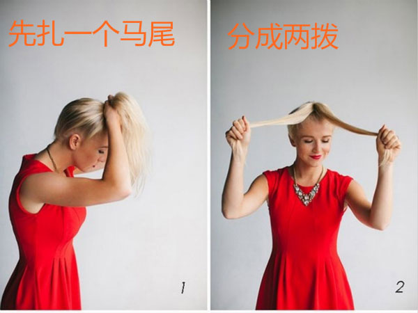 中长发卷发棒教程图解简单好看