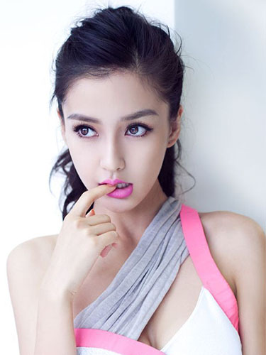 清新女神angelababy发型扎法大图