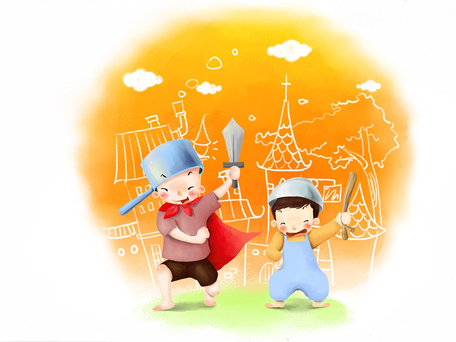 卡通梦幻童年电脑桌面图片