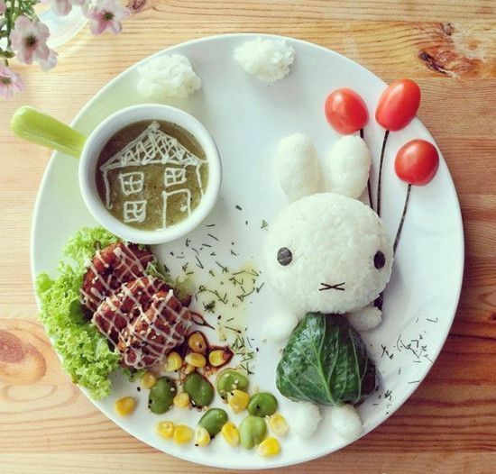 创意卡通拼盘美食图片