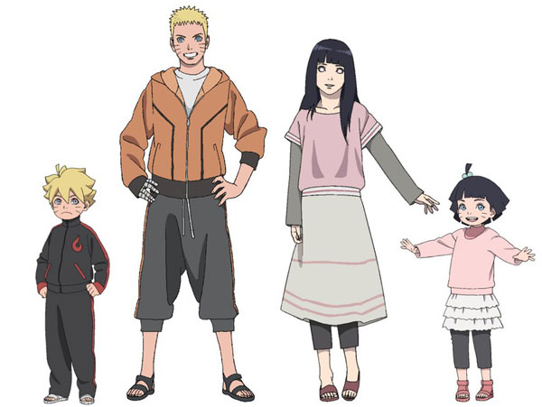 火影忍者鸣人一家图片大全