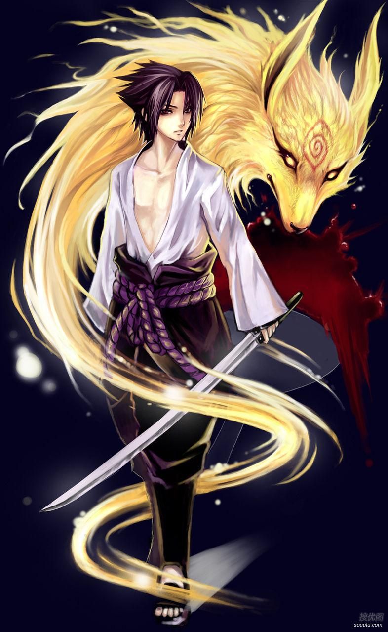 超酷火影忍者剧中人物佐助图片