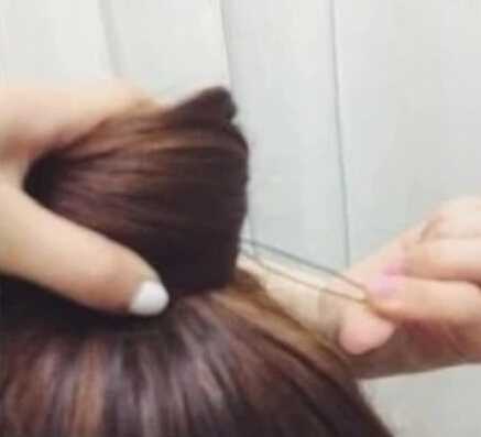 无刘海丸子头简单扎法图解可爱
