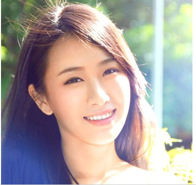 清纯女生中长直发发型图片