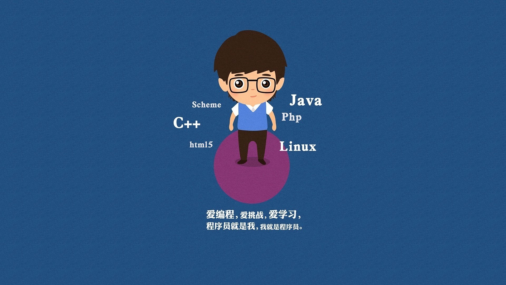卡通男孩语录图片壁纸大全