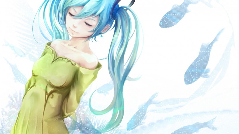 精美初音未来动漫绘画桌面壁纸