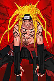 火影忍者红色背景帅气长发佐井图片